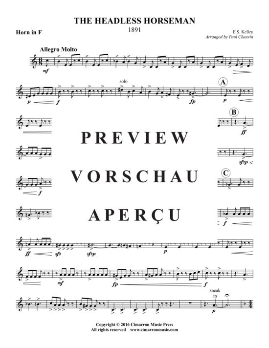 Produktgalerie: Seite 21 von 21 The Headless Horseman , , (Blechbläserquintett)