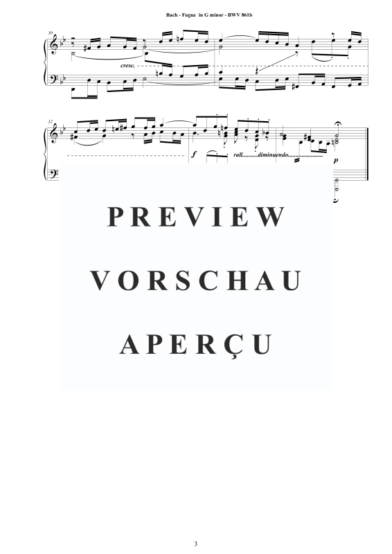 Produktgalerie: Seite 4 von 4 Fuge G-Moll BWV 861b, , Klavier Solo