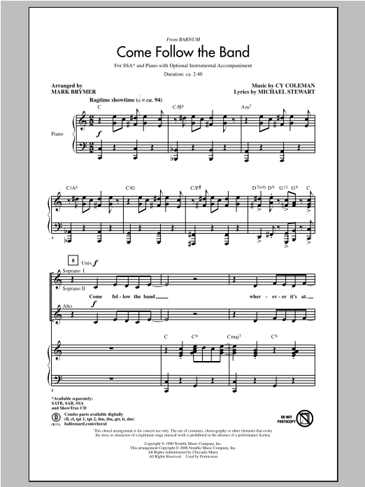 Produktgalerie: Seite 1 von 1 Come Follow The Band, Mark Brymer, Chor