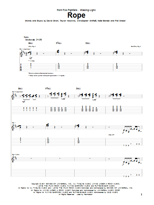 Product gallery: Page 1 of 1 Rope, Foo Fighters