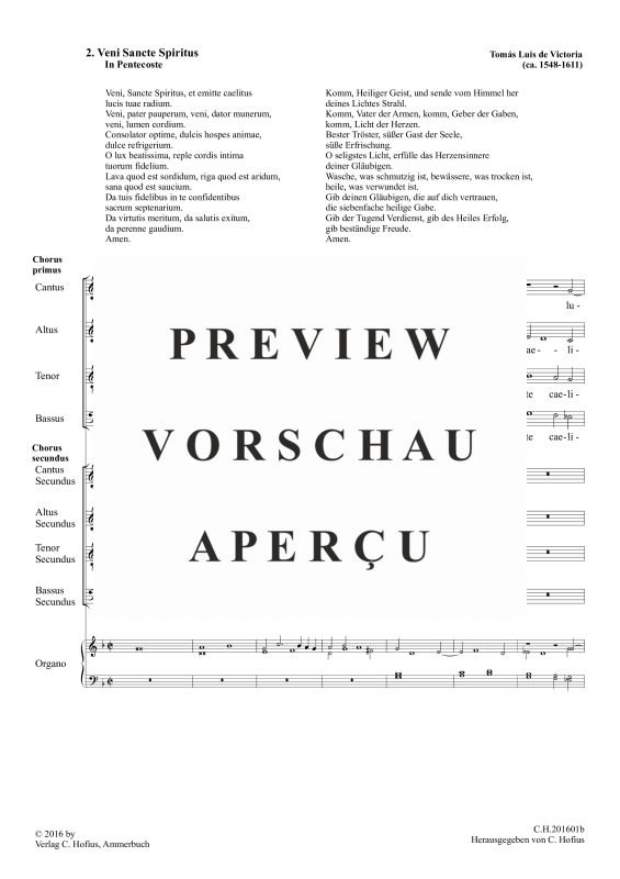 gallery: Veni Sancte Spiritus, , Gemischter Chor 8-stimmig und BC