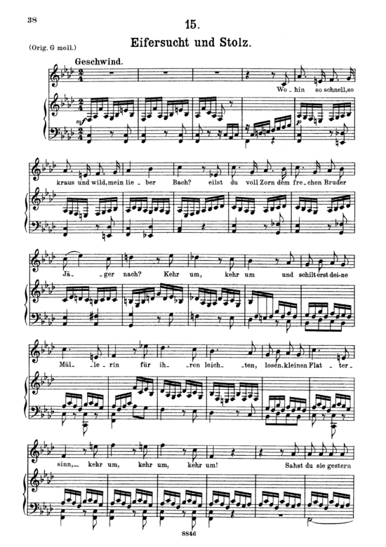 Product picture to: Eifersucht und Stolz D.795-15 (Die Schöne Müllerin)Franz Schubert