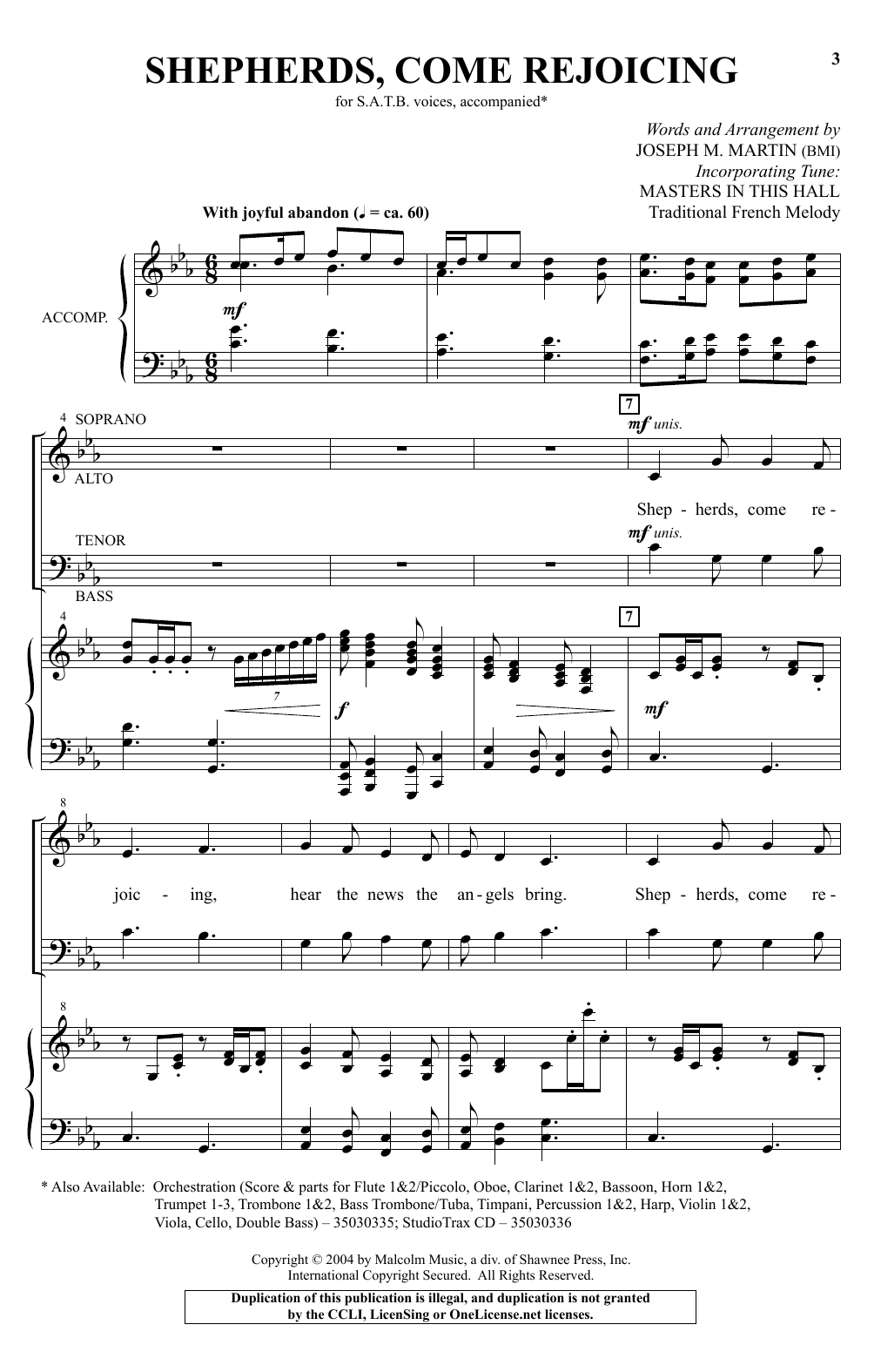 Produktbild zu: Shepherds, Come Rejoicing