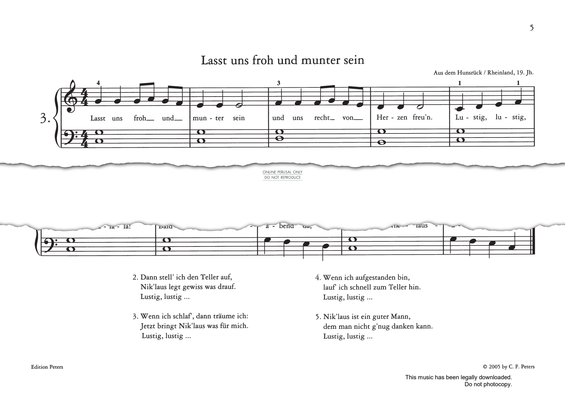 Produktgalerie: Seite 1 von 1 Lasst uns froh und munter sein, German Folk Song, Gesang, Klavier