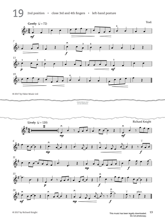 Produktgalerie: Seite 1 von 1 Study No.20 Lively (from '80 Graded Studies For Violin Book One'), Richard Knight, Violine