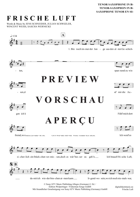 gallery: Frische Luft , Weiss, Wincent, (Tenor-Sax)
