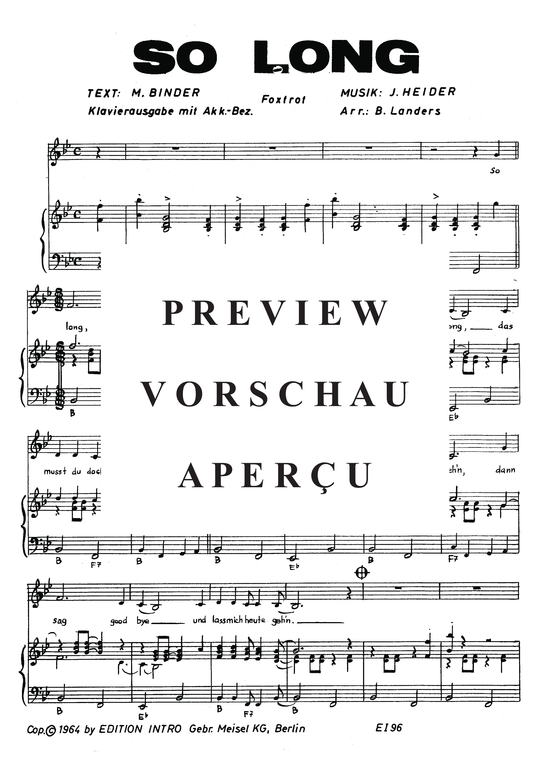 Produktgalerie: Seite 4 von 4 So long, Doucet, 	Suzanne, Klavier und Gesang