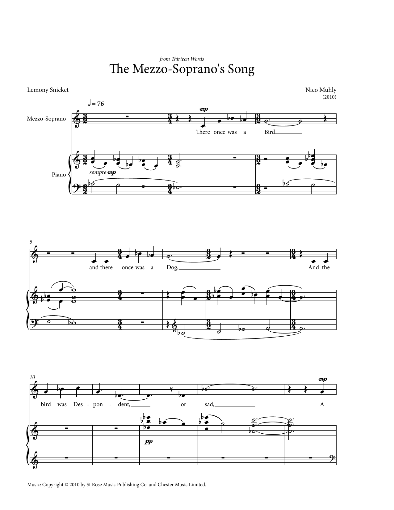 Product picture to: The Mezzo-Soprano's Song