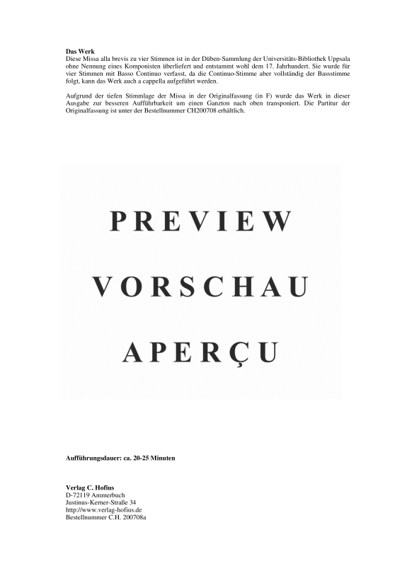 gallery: Missa á 4 alla brevis, , (Gemischter Chor + BC)