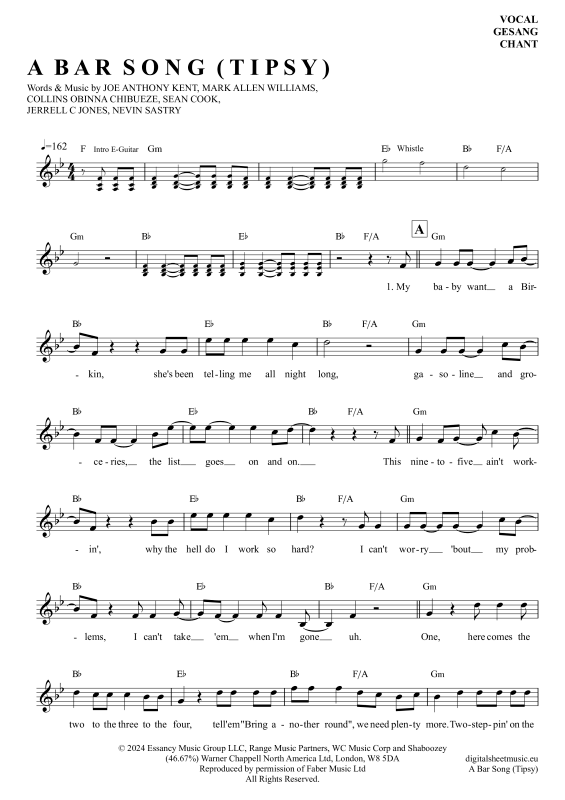 A Bar Song (Tipsy)
