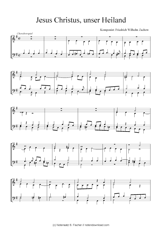 gallery: Jesus Christus, unser Heiland , , (Quartett in C)