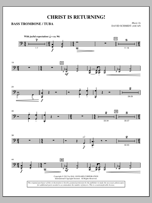 Product picture to: Christ Is Returning! - Bass Trombone/Tuba