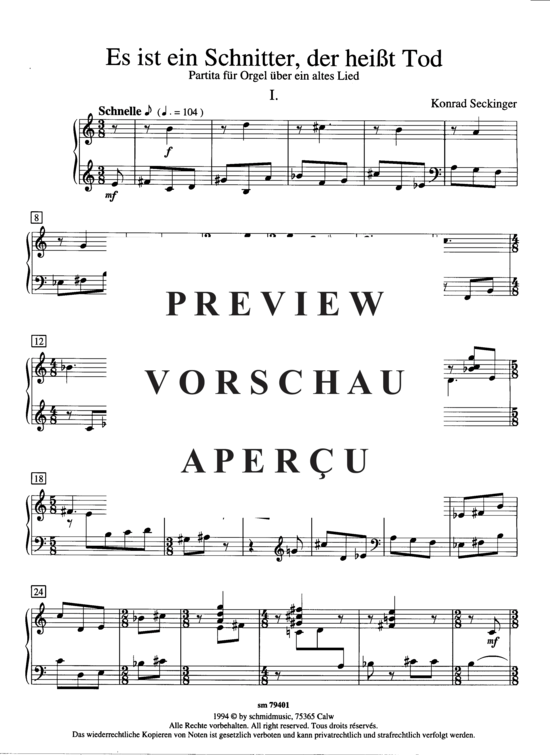 Product gallery: Page 4 of 16 Es ist ein Schnitter , , (Orgel Solo)