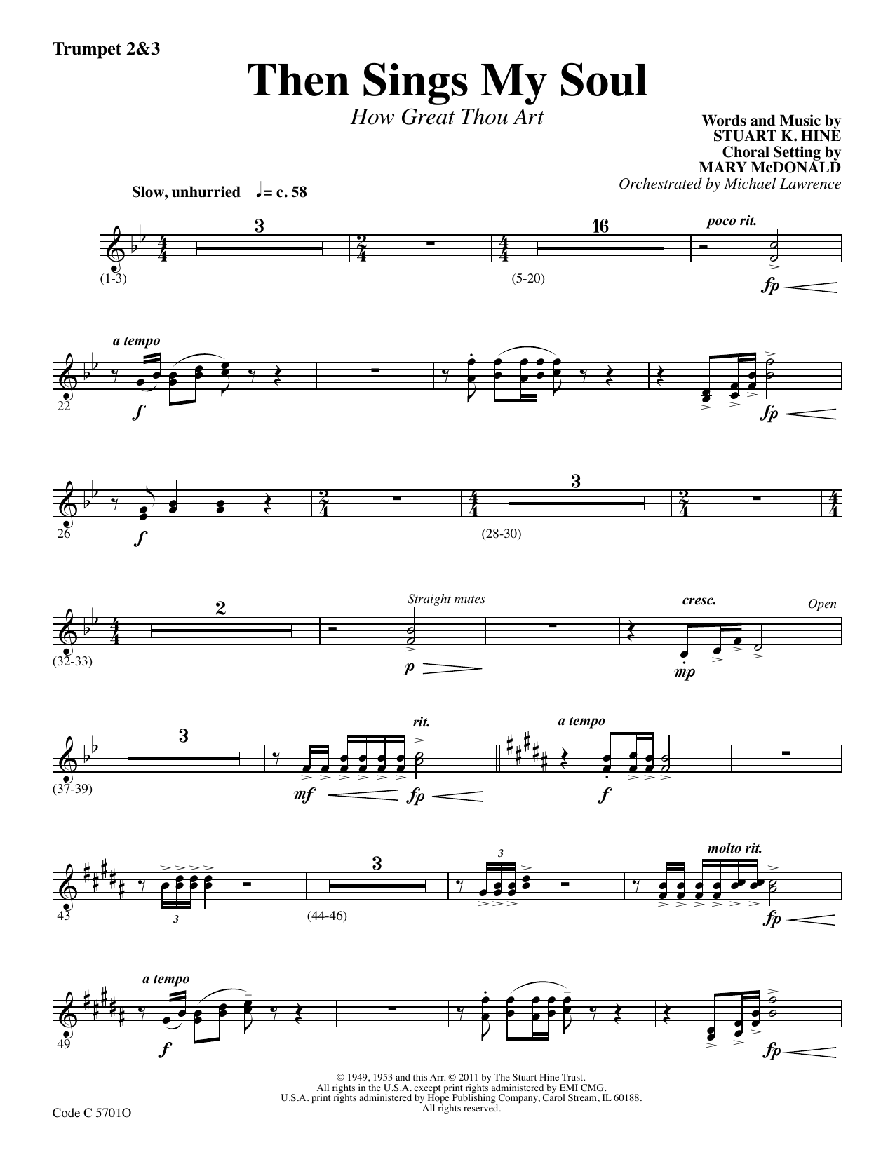 Product picture to: Then Sings My Soul (How Great Thou Art) - Bb Trumpet 2,3