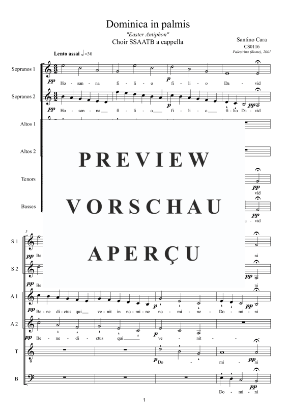 Produktgalerie: Seite 2 von 11 Dominica in palmis – Osterantiphon, , Gemischter Chor SSAATB