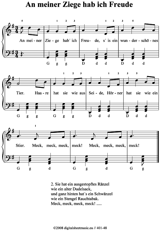 Product picture to: An meiner Ziege hab ich Freude Kinderlied