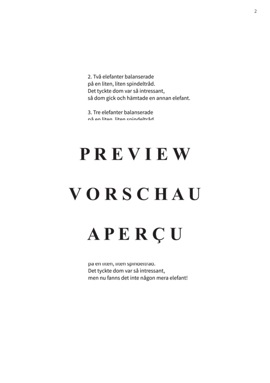 Produktgalerie: Seite 5 von 5 En elefant balanserade, , (Gesang + Klavier)