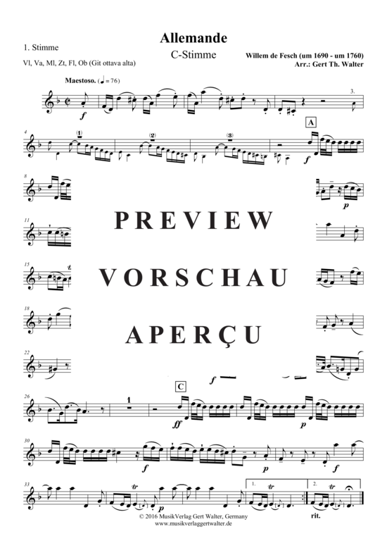 Produktgalerie: Seite 6 von 21 Allemande , , (Quintett flexible Besetzung)
