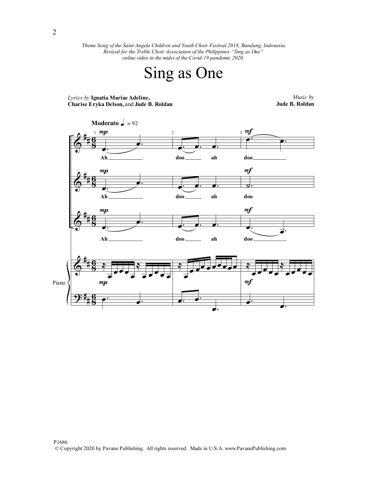 Product gallery: Page 1 of 1 Sing as One, Jude Roldan