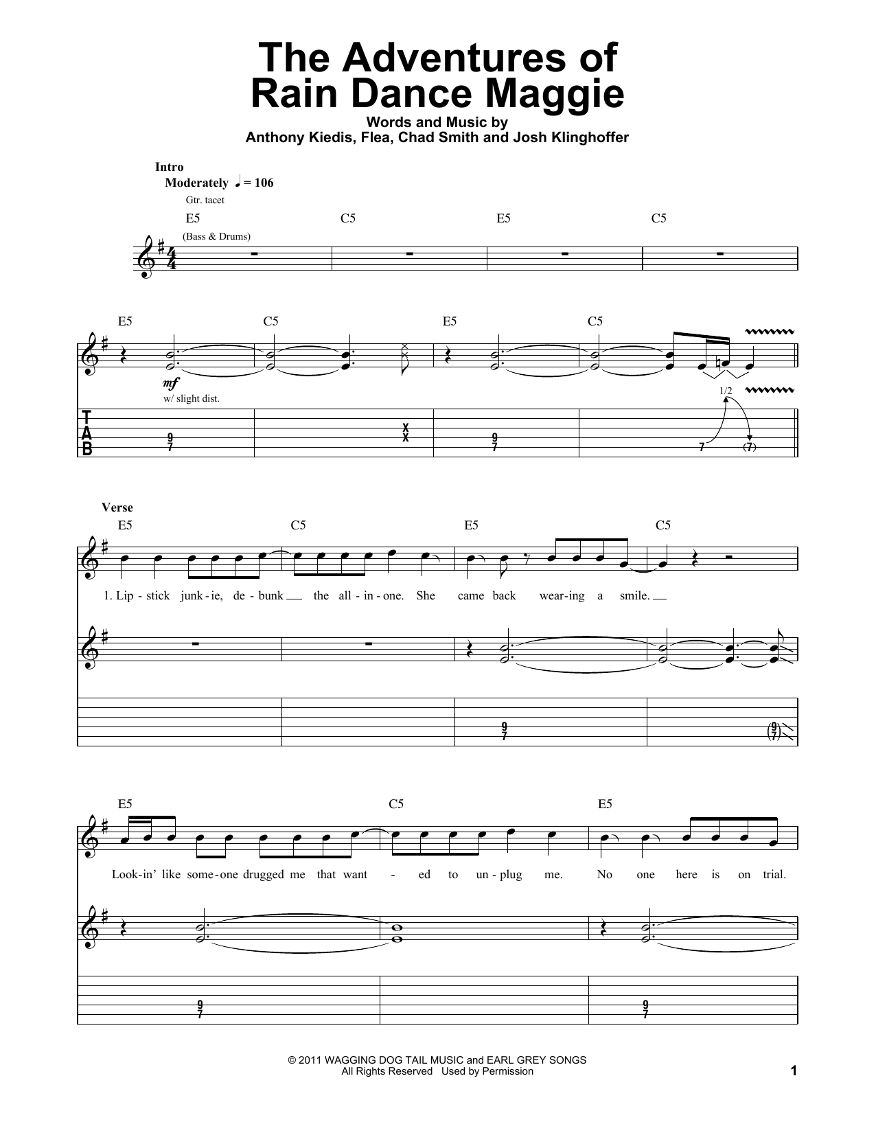 Produktgalerie: Seite 1 von 1 The Adventures Of Rain Dance Maggie, Red Hot Chili Peppers, Gitarre