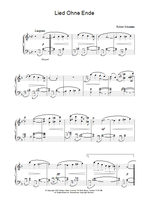 Product gallery: Page 1 of 1 Lied Ohne Ende, Robert Schumann