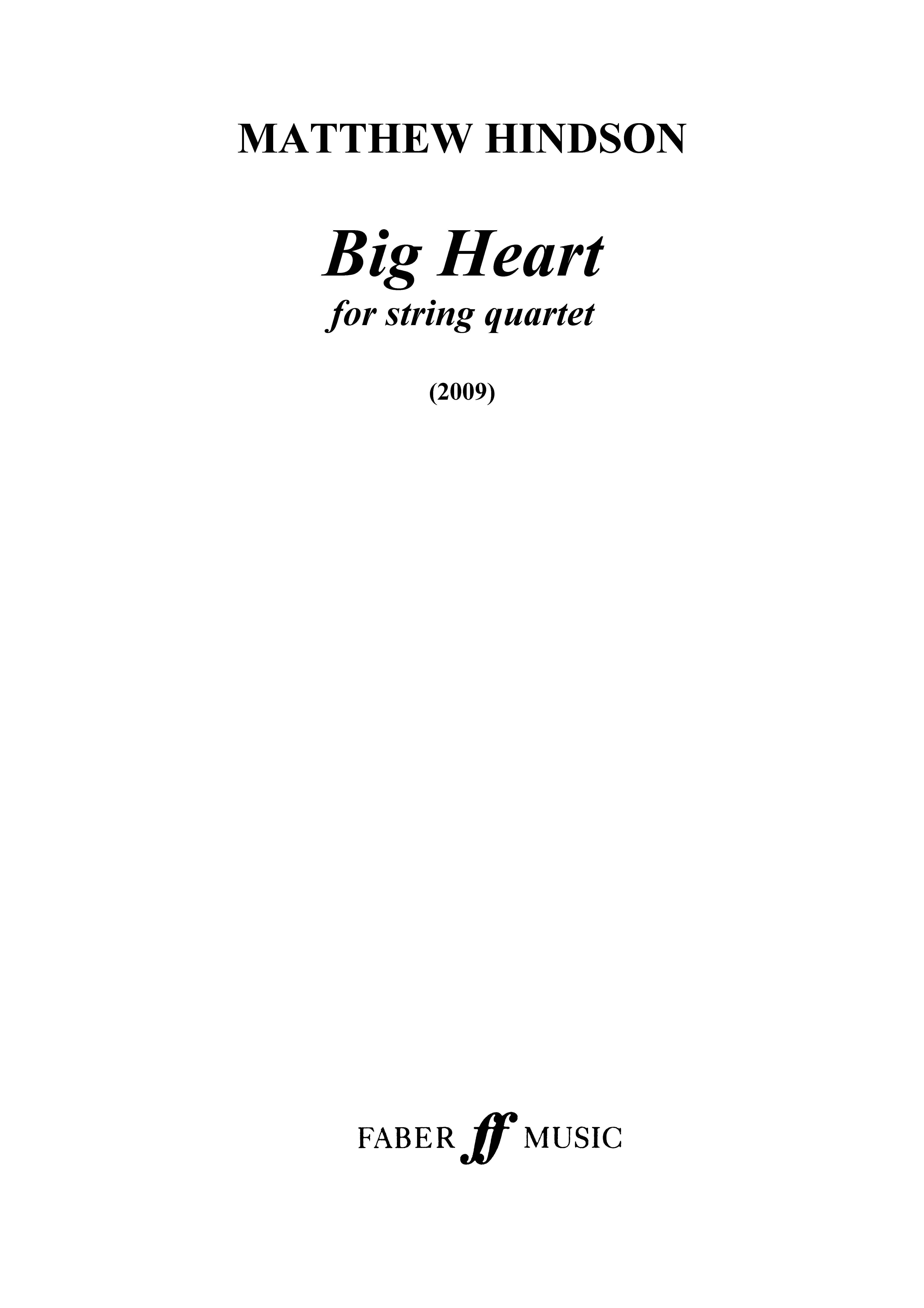cover: Big Heart, Matthew Hindson