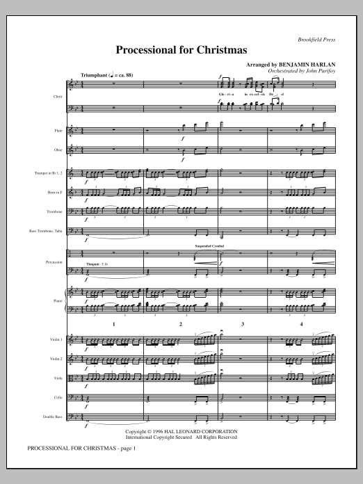Produktbild zu: Processional For Christmas - Full Score