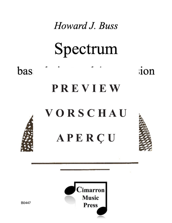 Product gallery: Page 2 of 21 Spectrum , , (bass clarinet solo and 4 percussionists)