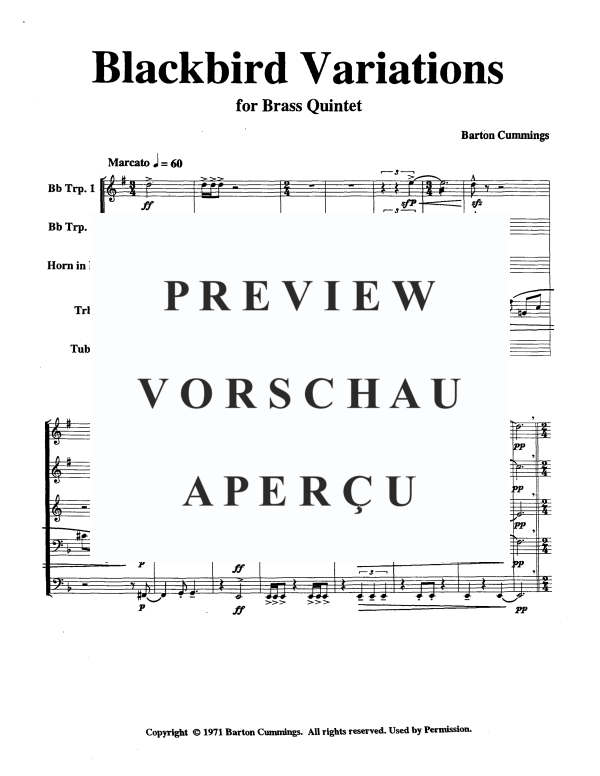Produktgalerie: Seite 4 von 11 Blackbird Variations, , Blechbläserquintett