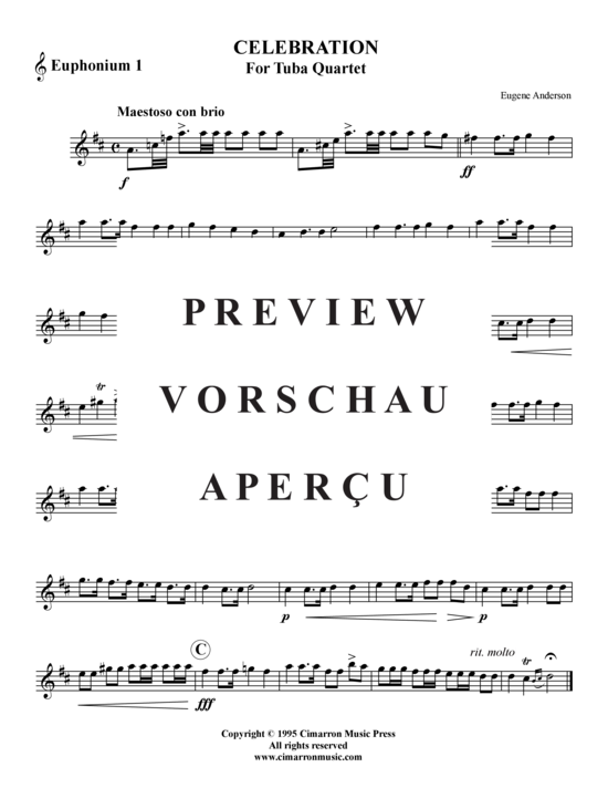 Product gallery: Page 4 of 8 Celebration , , (Tuba Quartet: 2x Baritone, 2xTuba)