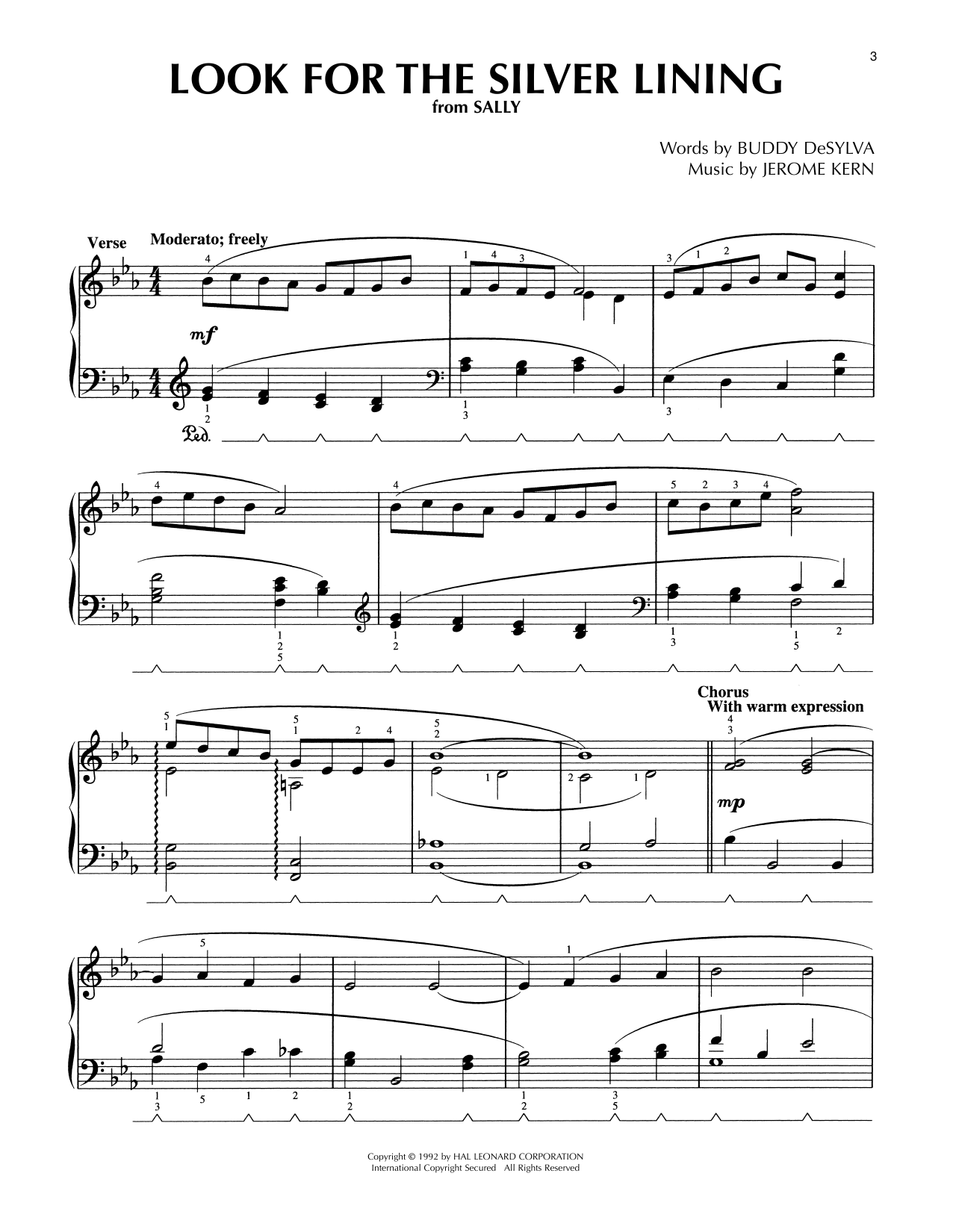 Product picture to: Look For The Silver Lining (from Sally) (arr. Lee Evans)
