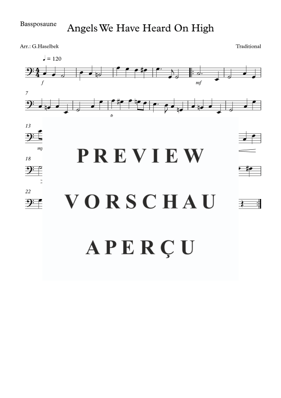 Produktgalerie: Seite 6 von 6 Angels We Have Heard On High, , (Posaunen Quartett)