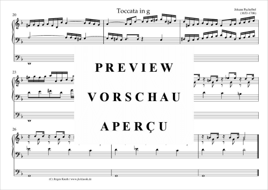 gallery: Toccata in g , , (Orgel Solo)