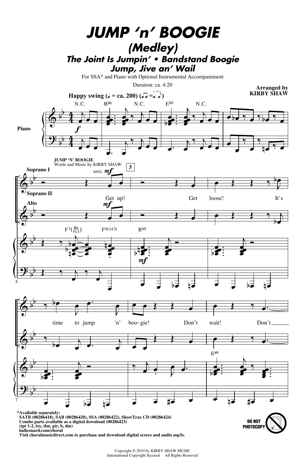 Produktgalerie: Seite 1 von 1 Jump 'n' Boogie (Medley), Kirby Shaw, Chor