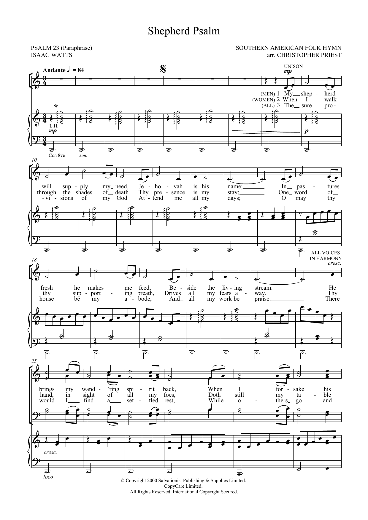 Produktgalerie: Seite 1 von 1 Shepherd Psalm, The Salvation Army, Chor