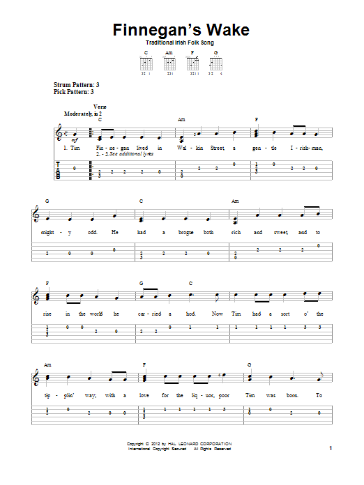 Product gallery: Page 1 of 1 Finnegan's Wake, Traditional Irish Folk Song