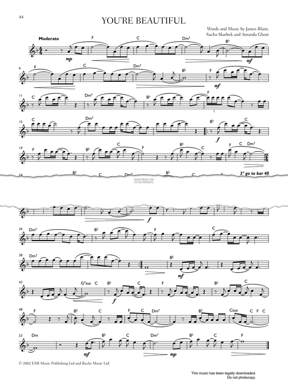 Product gallery: Page 1 of 1 You're Beautiful, James Blunt