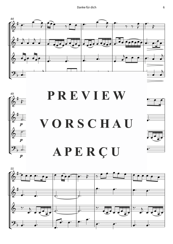 Produktgalerie: Seite 8 von 11 Danke für dich, Helene Fischer, (Blechbläser Quartett)