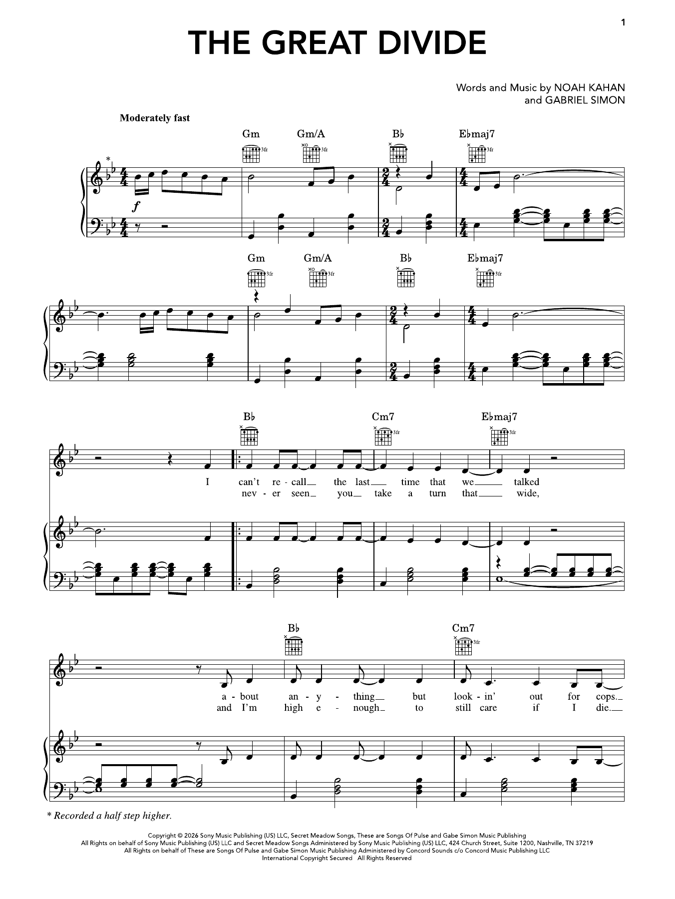 Produktgalerie: Seite 1 von 1 The Great Divide, Noah Kahan, Gesang, Gitarre, Klavier