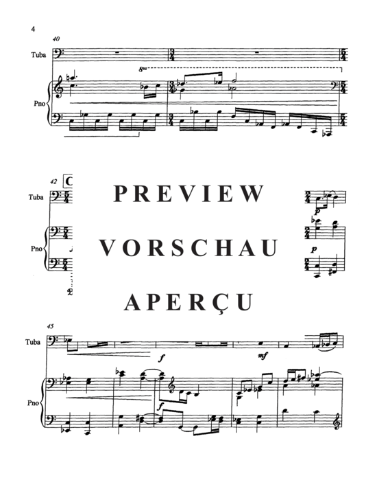 Produktgalerie: Seite 8 von 20 Serenade for Bass Tuba , , (Tuba + Klavier)