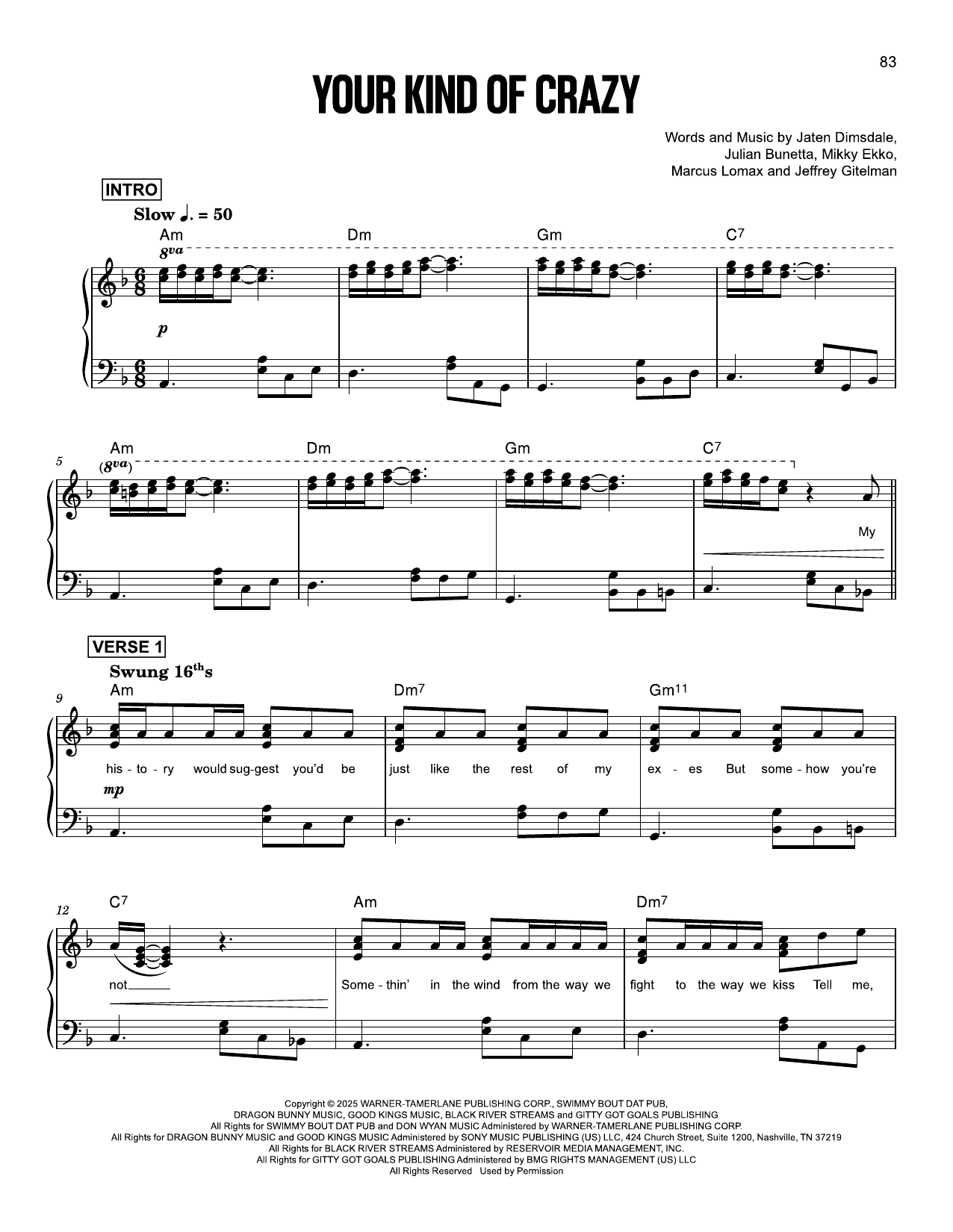 Produktgalerie: Seite 1 von 1 Your Kind Of Crazy, Teddy Swims