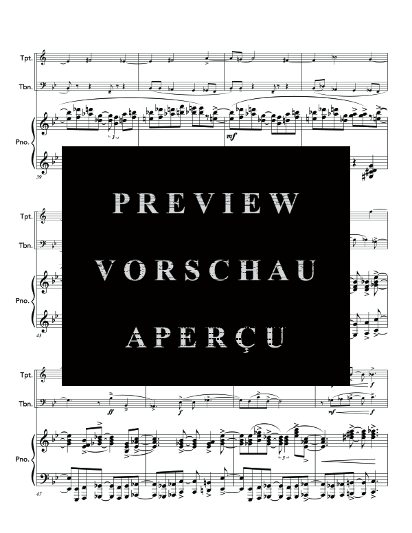 Produktgalerie: Seite 8 von 11 Gloria Gorda y Grande, , (Trio Posune, Trompete in Bb/Flügelhorn + Klavier)