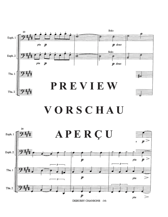 Product gallery: Page 18 of 21 Trois Chansons , , (Tuba Quartett EETT)