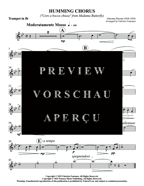 Produktgalerie: Seite 8 von 9 Humming Chorus, , (Trompete in B und Klavier)