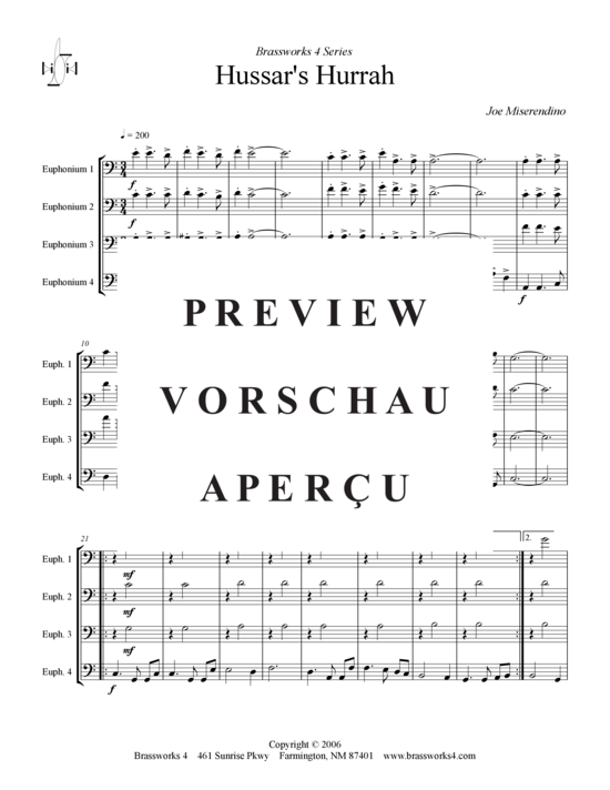 Product gallery: Page 2 of 21 Hussars Hurrah , , (4x Baritone/Euphonium)