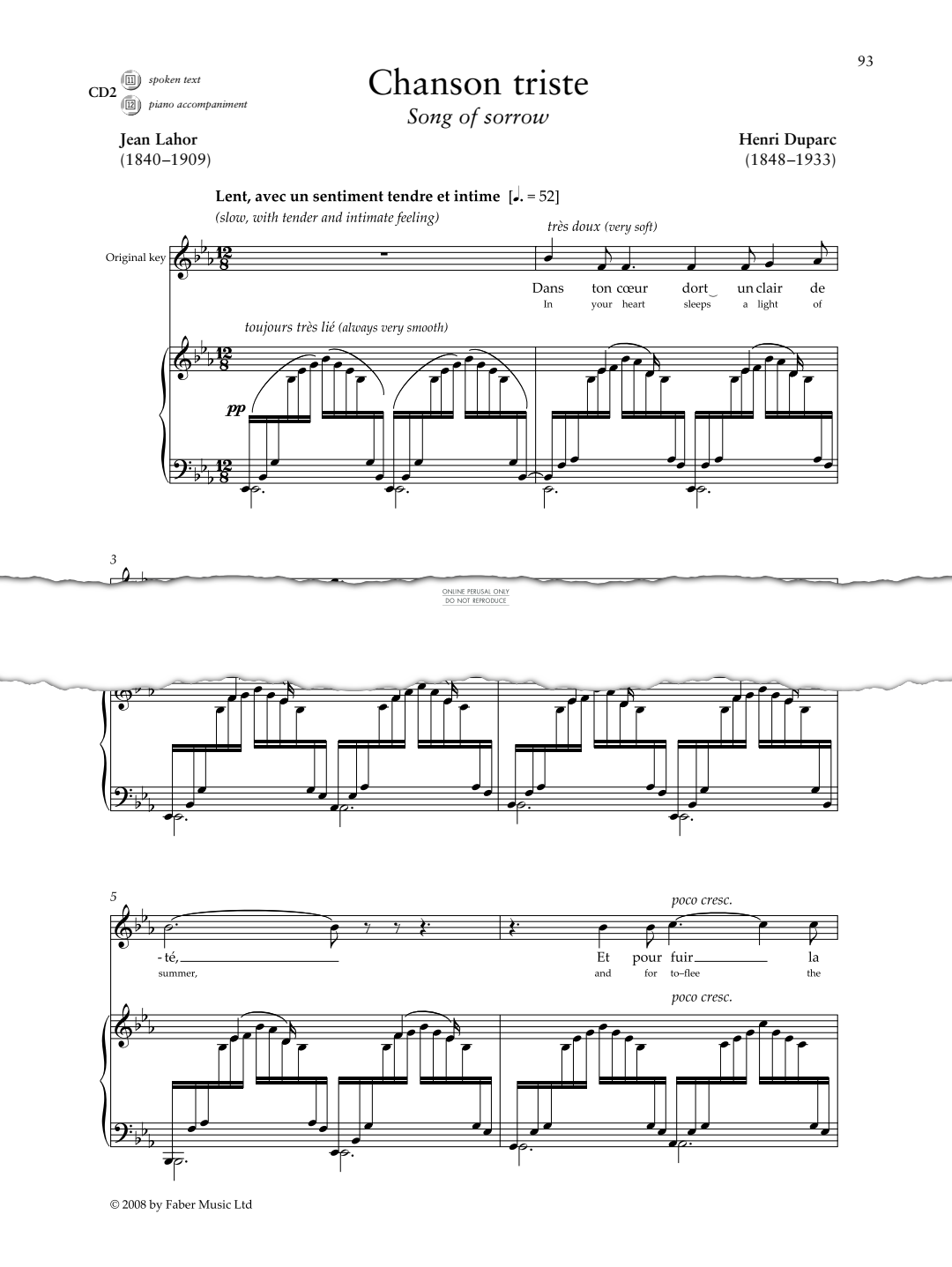 Produktbild zu: Chanson triste