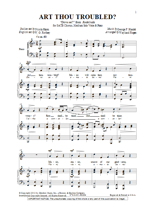 Produktbild zu: Art Thou Troubled?