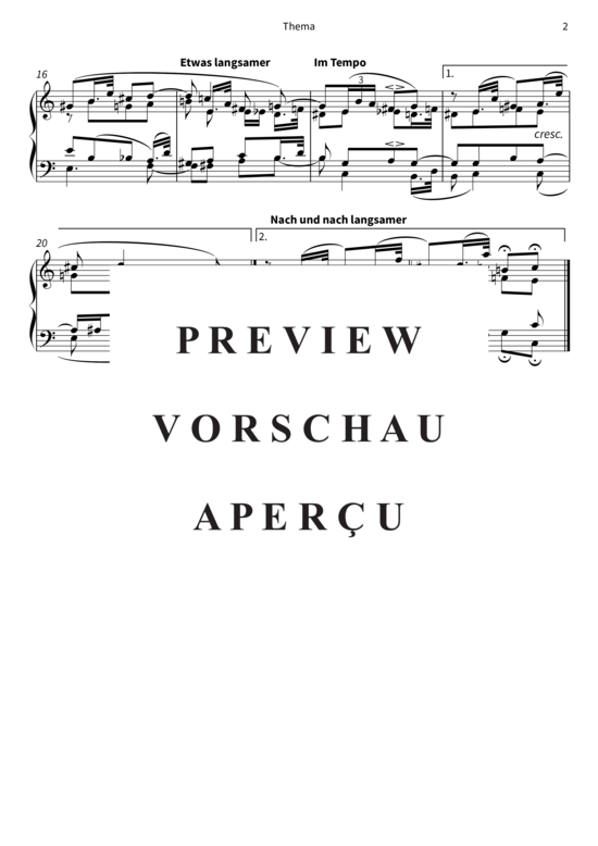 Produktgalerie: Seite 5 von 5 Thema - Nr. 34 aus Album für die Jugend op. 68 , , Klavier Solo