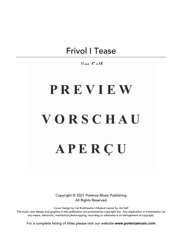 Product gallery: Page 3 of 11 Frivol I Tease, , (tuba or bass trombone and piano)