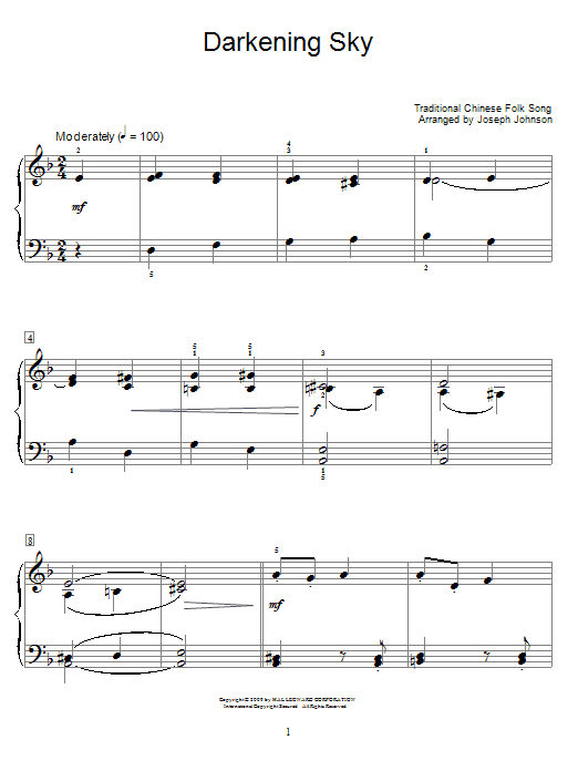 Produktbild zu: Darkening Sky (arr. Joseph Johnson)